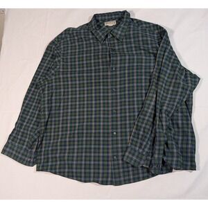 Duluth Trading Co Plaid Long Sleeve Button Up Shirt Men's Size XXXL